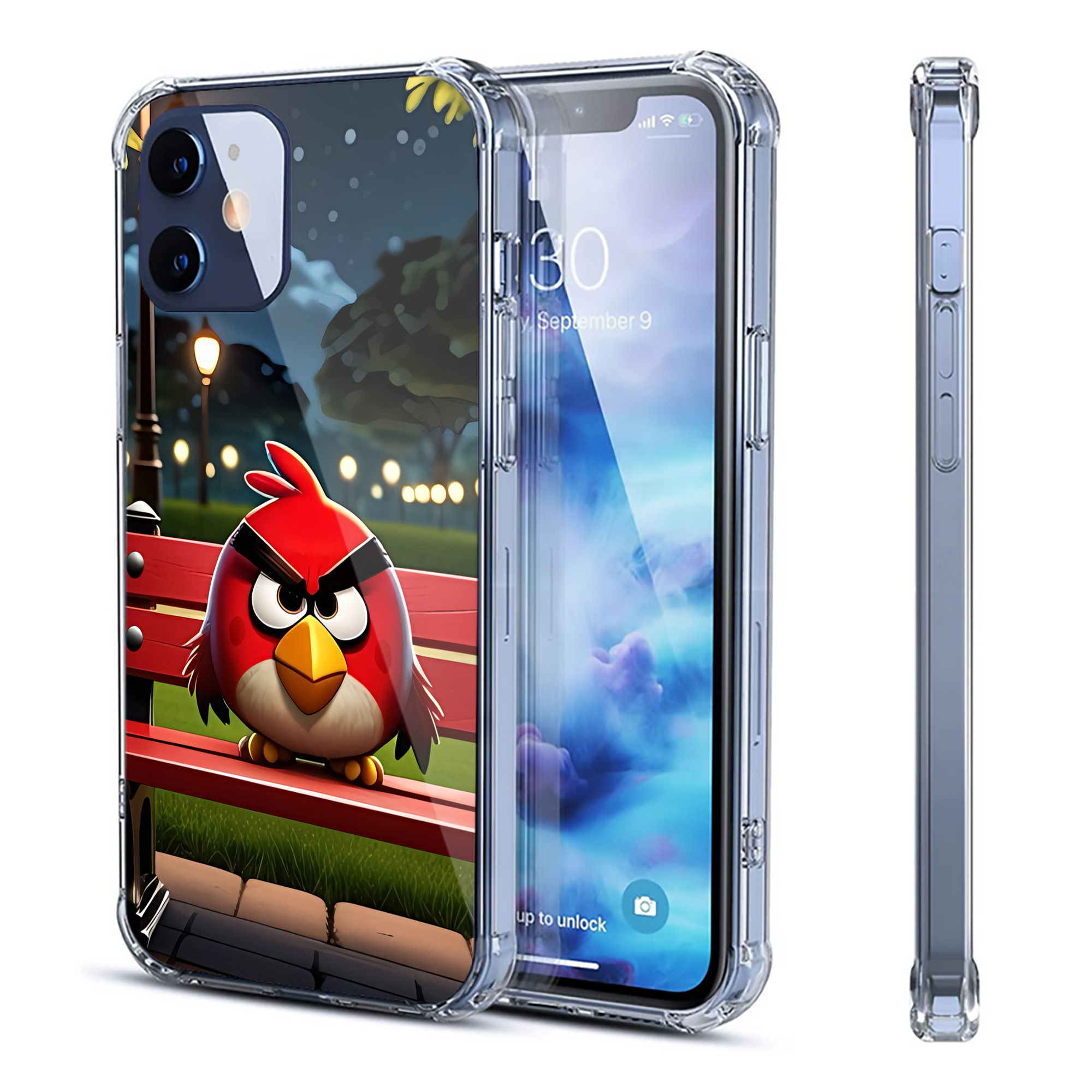 （画像用） Angry Birds アングリーバード 【iPhone 12シリーズ対応】透明スマホケース（クリアソフトケース）